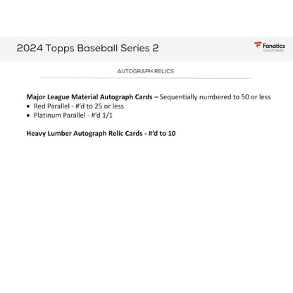 2024 Topps Series 2 Baseball Retail Display Box