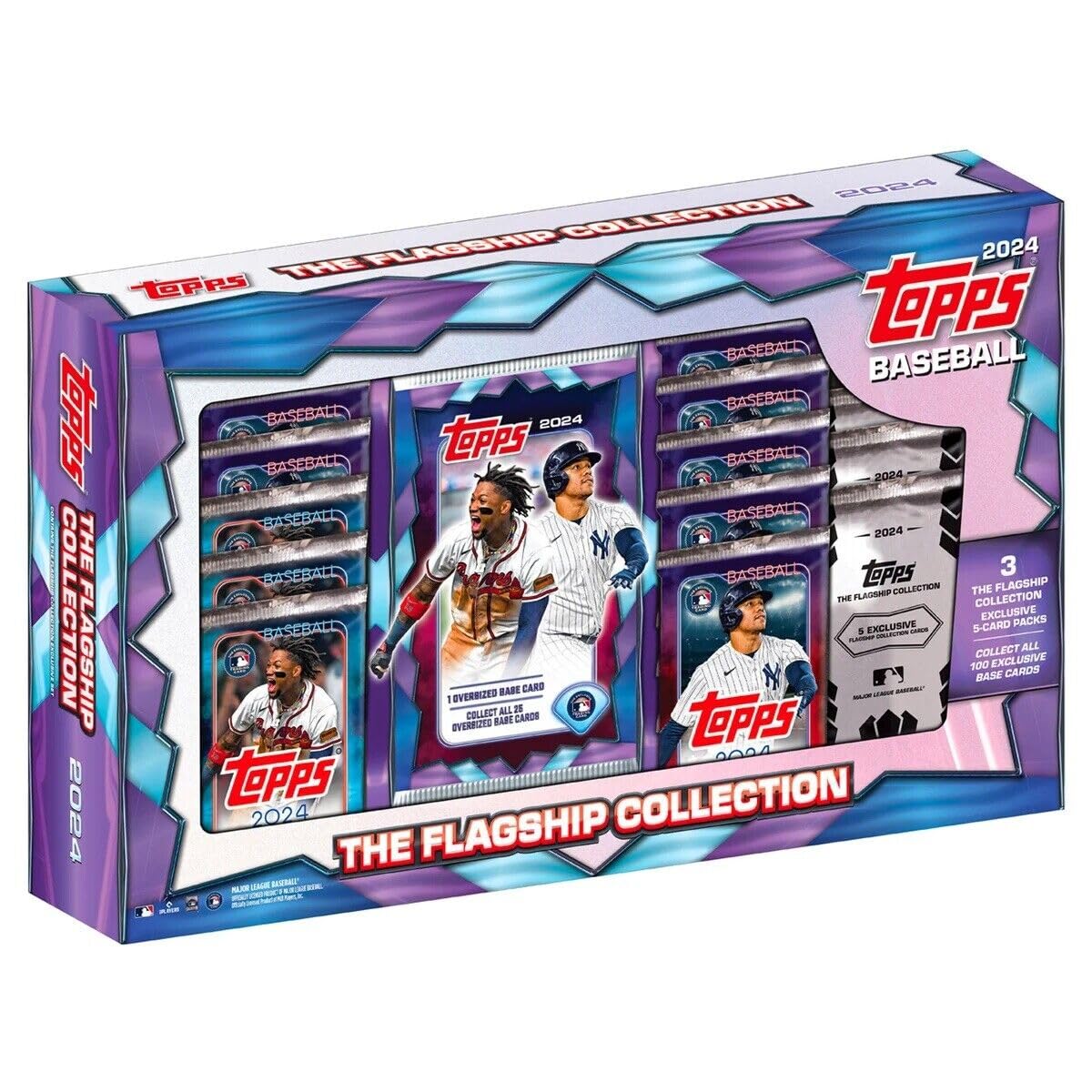 Topps 2024 Series 1 &amp; 2 Baseball The Flagship Collection Trading Card Super Box 13 Pack Plus Oversized Card