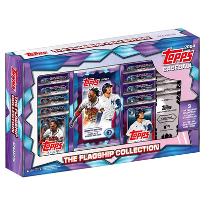 Topps 2024 Series 1 &amp; 2 Baseball The Flagship Collection Trading Card Super Box 13 Pack Plus Oversized Card