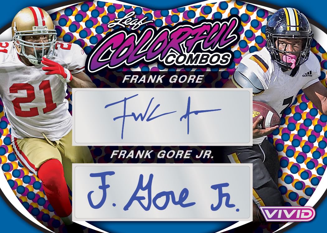 2024 Leaf Vivid Football Hobby Trading Card Box 5 Autographs