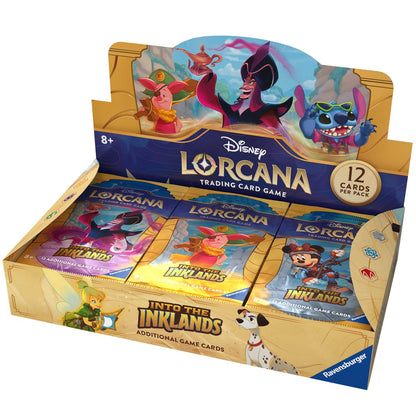 Ravensburger Disney Lorcana TCG: Into The Inklands Booster Pack Display | 24 Packs with 12 Trading Cards Each | Ideal for Collectors &amp; Disney Fans | Suitable for Ages 8+